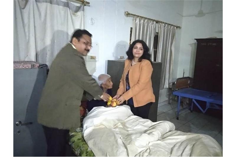 Mr Vijay Kumar Srivastava SDM celebrating his birthday with the Cheshire Home residents 07 Feb 2020.