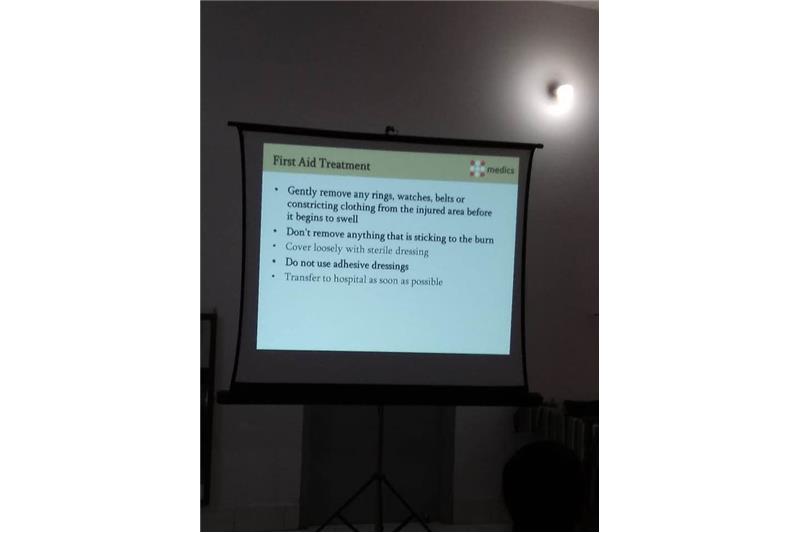 Training of First Aid to residents and staff of Cheshire Home by Dr. Madhuresh (Ortho. Surgeon)from Apollo Hospital