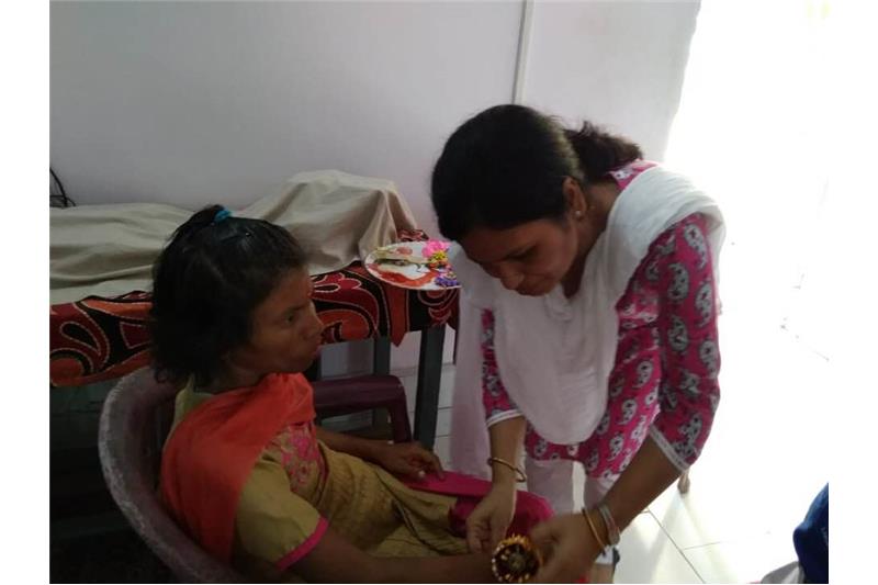 Children from DPS Eldeco celebrated Rakhi with the Residents of Cheshire Home Lucknow.
