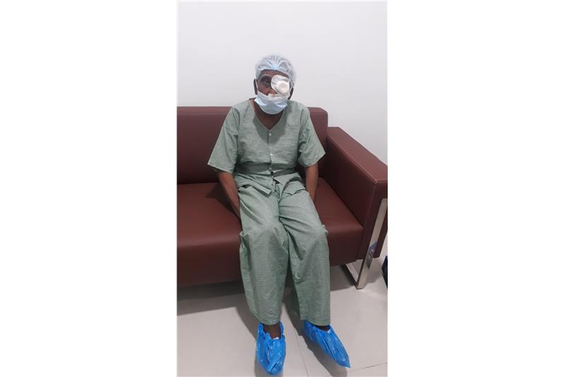 Eye operation resident and staff on 11 Jan 22.