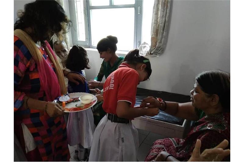 Children from DPS Eldeco celebrated Rakhi with the Residents of Cheshire Home Lucknow.