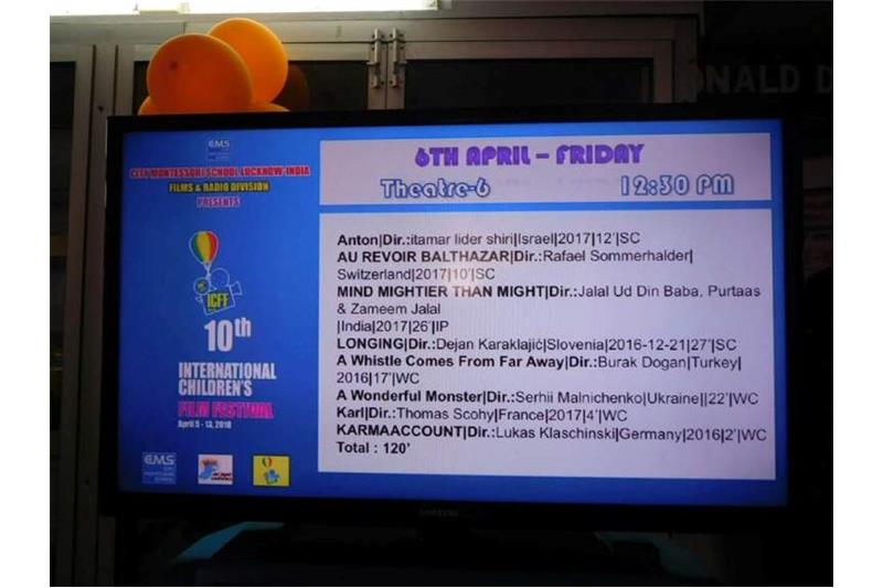 Cheshire Home residents were invited for the International Children Film Festival at CMS Kanpur ad