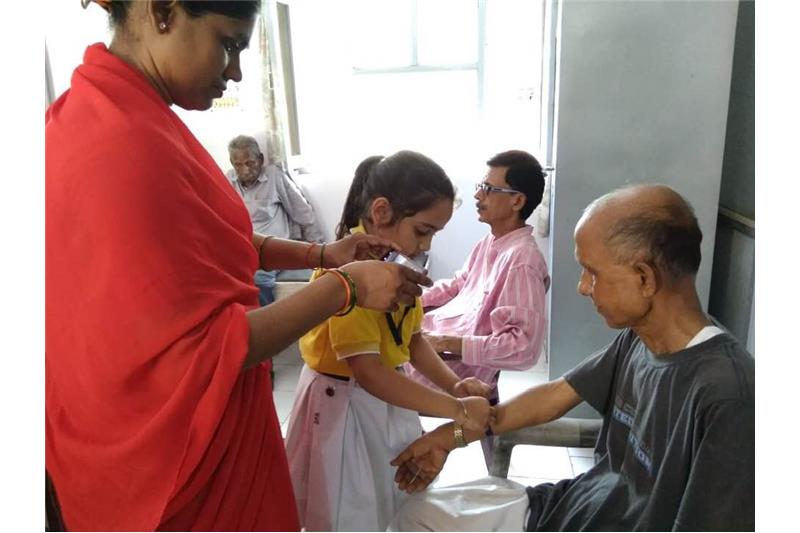 Children from DPS Eldeco celebrated Rakhi with the Residents of Cheshire Home Lucknow.
