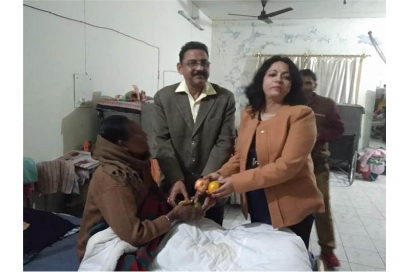 Mr Vijay Kumar Srivastava SDM celebrating his birthday with the Cheshire Home residents 07 Feb 2020.