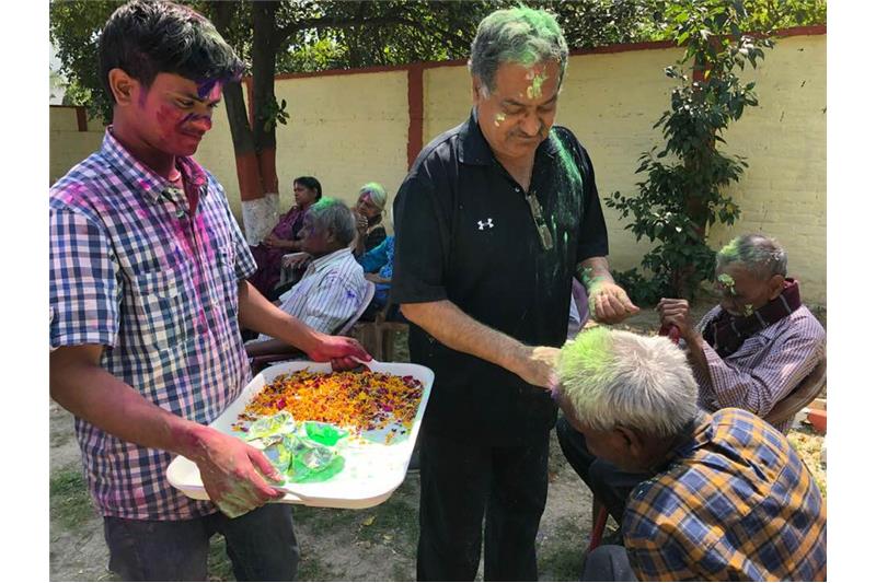 Holi with the Cheshire Home residents 21 March 2019