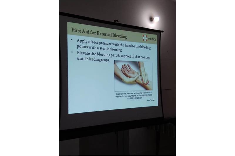 Training of First Aid to residents and staff of Cheshire Home by Dr. Madhuresh (Ortho. Surgeon)from Apollo Hospital