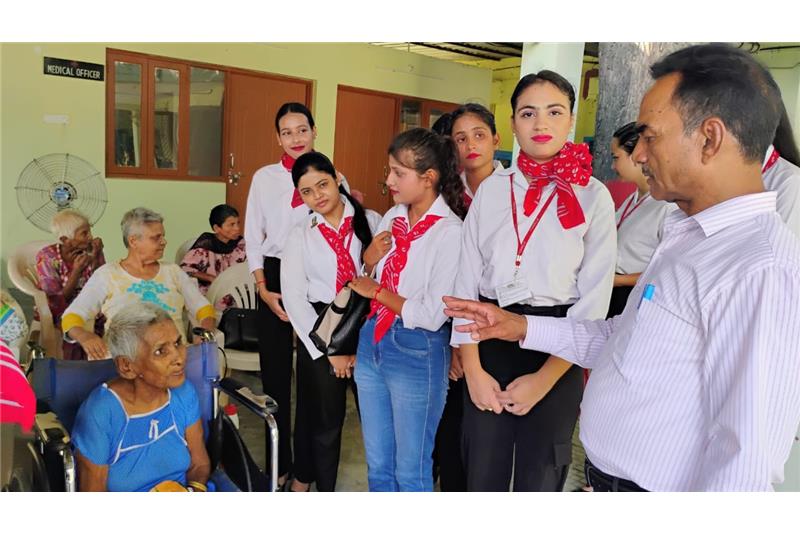 Members from Frankfinn Institute, JC Cafe Building Hazratganj Lucknow visited at Cheshire Home on 29 Jul  2024