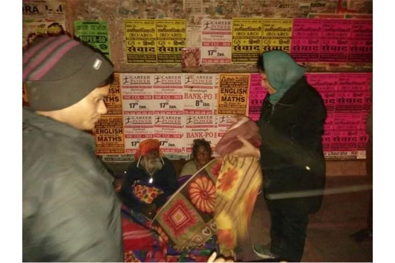 Cheshire Home Lucknow and Robin Hood Army volunteers distributed blankets and clothesCheshire Home Lucknow and Robin Hood Army volunteers distributed blankets and clothes