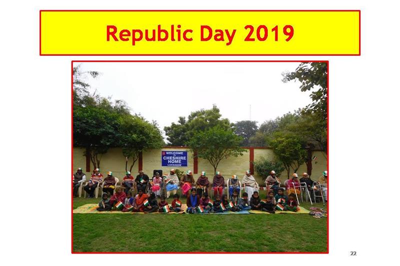 Presentation to Mrs Nita Ganguli at Cheshire Home on 15 March 2019