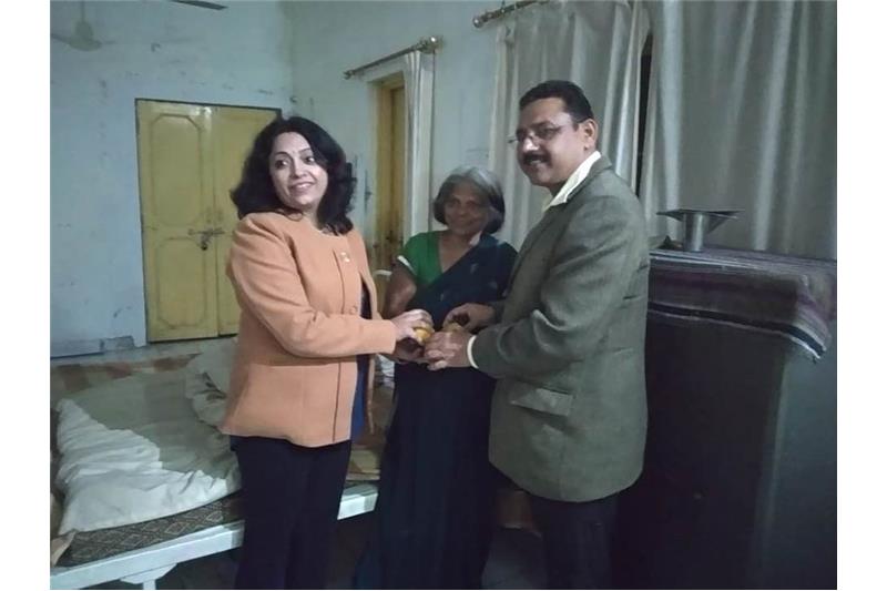 Mr Vijay Kumar Srivastava SDM celebrating his birthday with the Cheshire Home residents 07 Feb 2020.