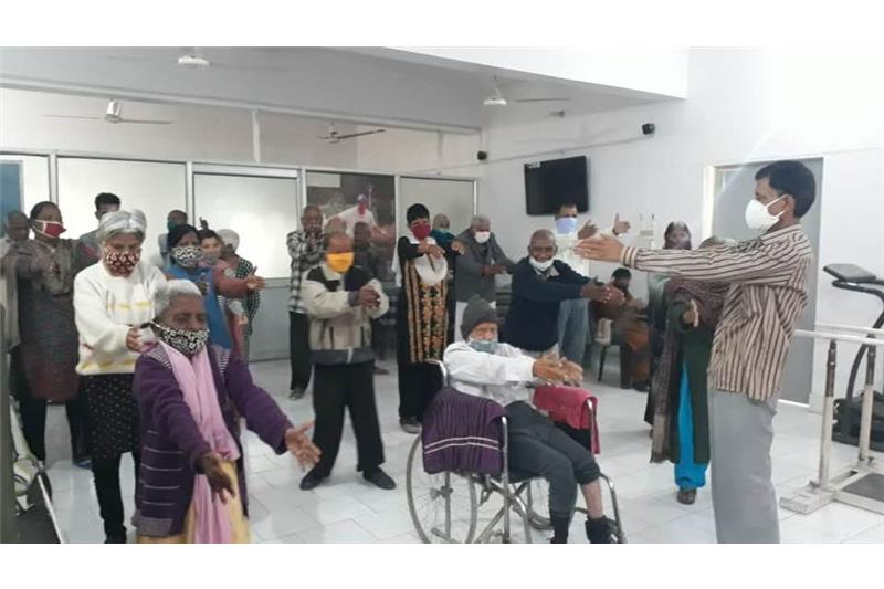 Residents starting their day at Cheshire Home