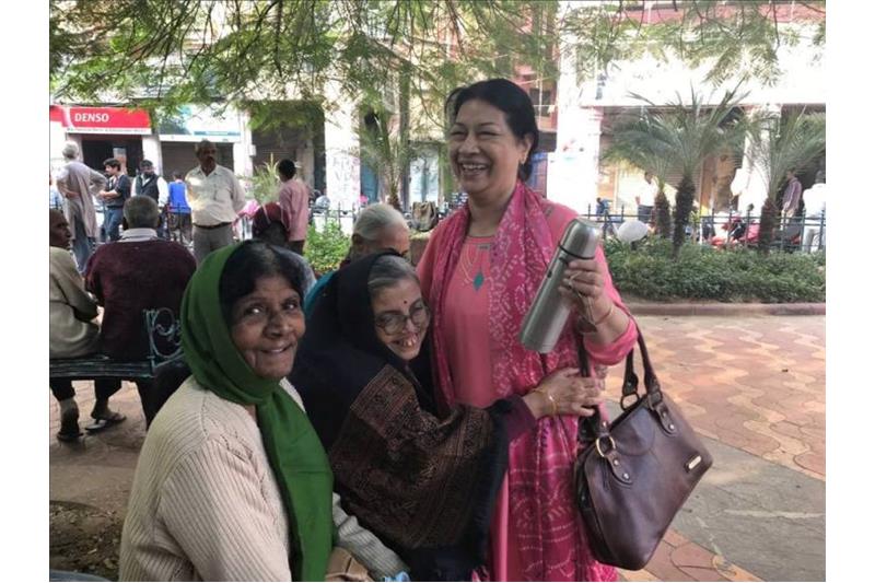 Cheshire Home residents visited to Sharmaji Tea Stall.