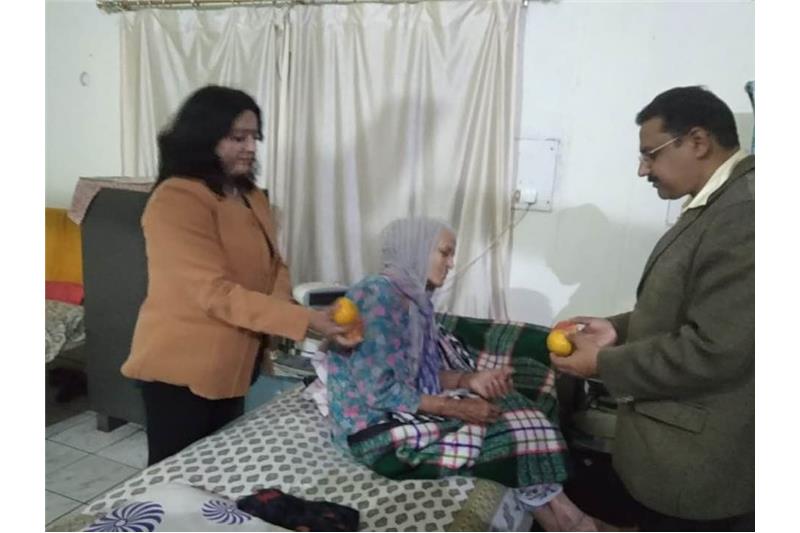 Mr Vijay Kumar Srivastava SDM celebrating his birthday with the Cheshire Home residents 07 Feb 2020.