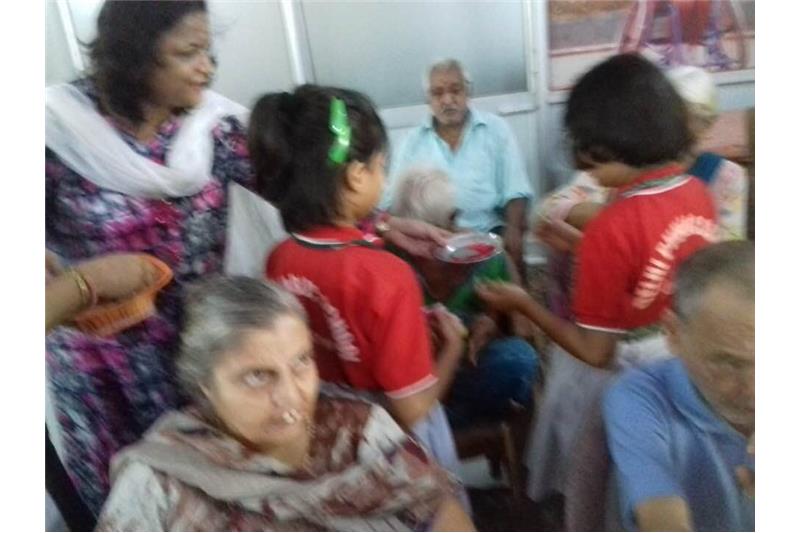 Children from DPS Eldeco visited the Cheshire Home today to celebrate Rakhi 