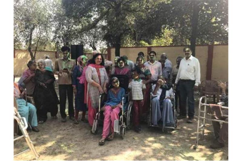 Celebrating Holi with our Residents of Cheshire Home Today. Loved it.