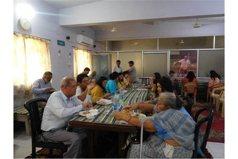 Lunch hosted by Ms Renee Kumar in the honour of her mother in law at Cheshire Home