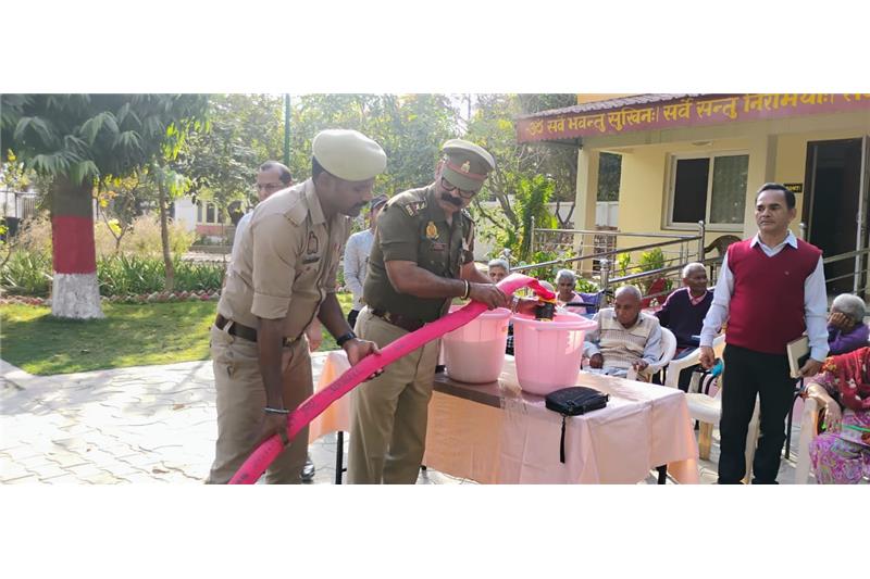 Ganga Jal delivered by UP ;vt at Cheshire home