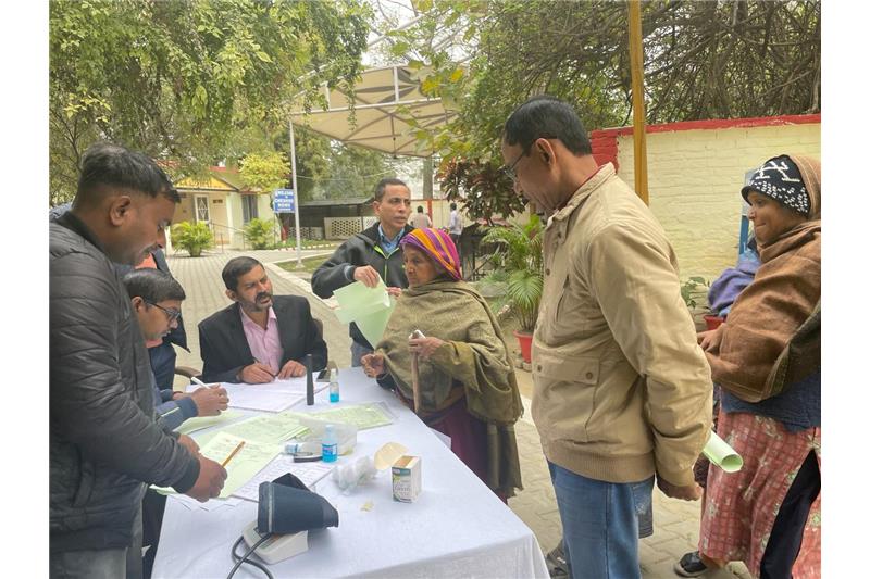 04.01.2024 - Eye Camp was organized by Mansarowar Eye Hospital Lucknow at Cheshire home 