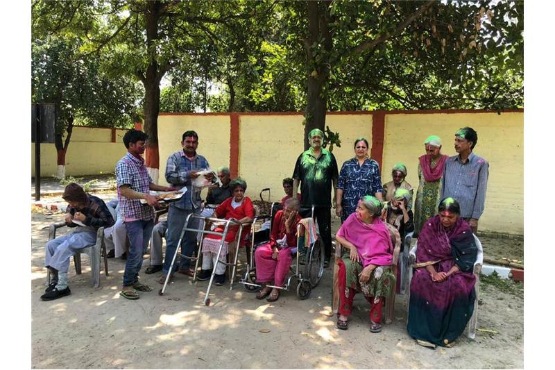 Holi with the Cheshire Home residents 21 March 2019