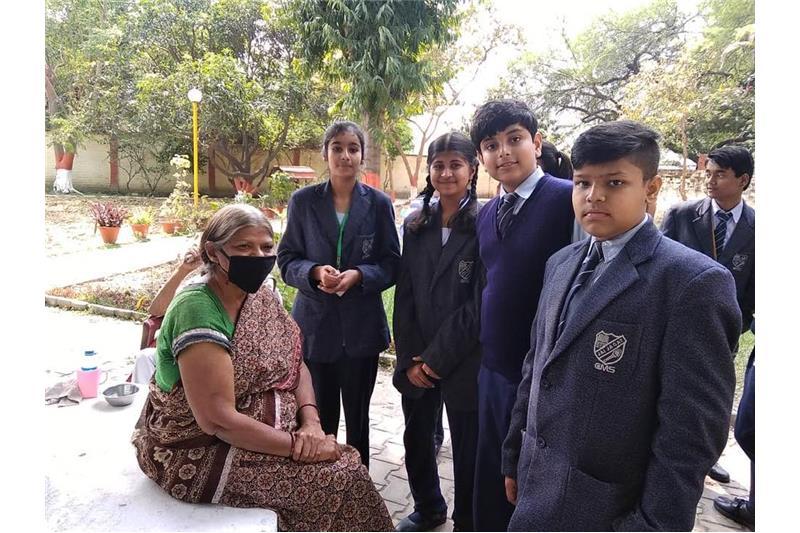 CMS School Rajendra Nagar III campus, Lucknow came to Cheshire home and celebrated Holi 7 March 2020