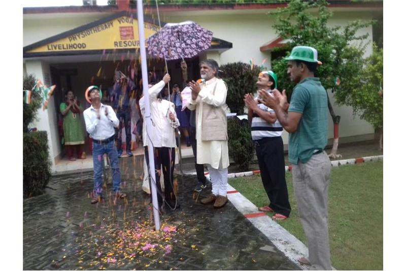 Independence Day Celebrations with the residents of Cheshire Home 