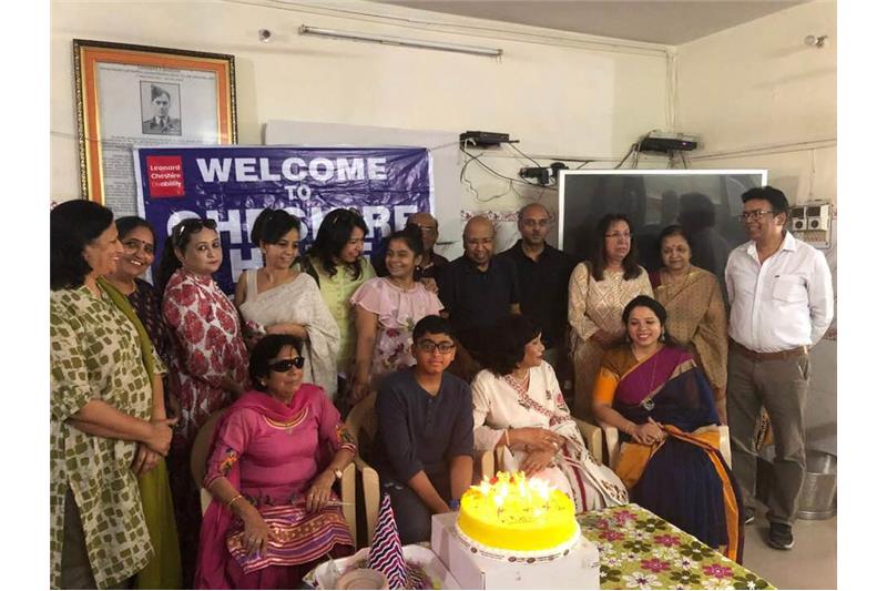 Birthday celebrations of Aradhya grand son of Mr G N Agarwal at Cheshire Home 12 May 2019