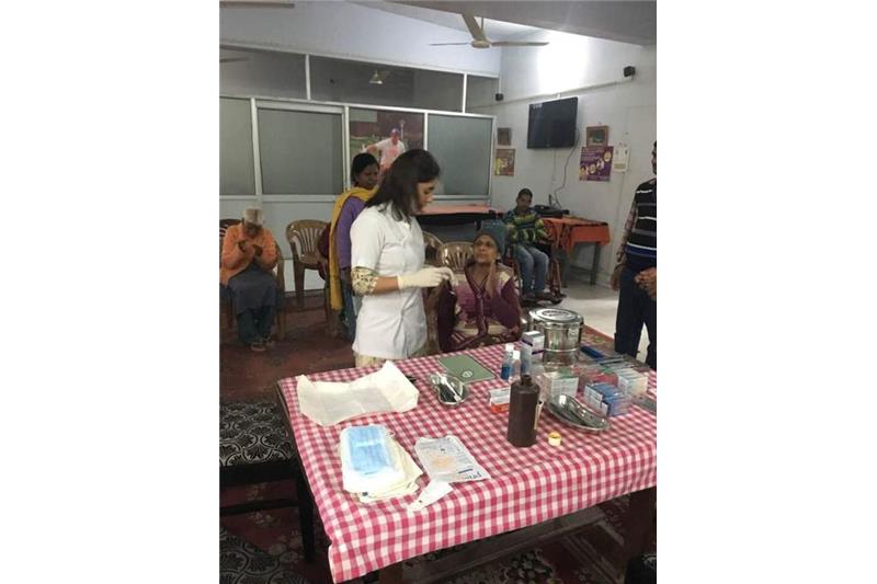 Dr Nikita Sarin Giving Dental Care to our Residents at Cheshire Home