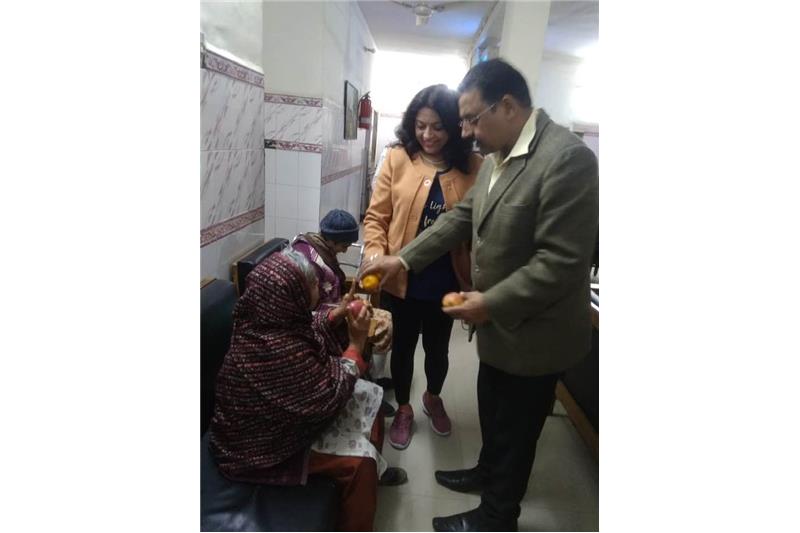 Mr Vijay Kumar Srivastava SDM celebrating his birthday with the Cheshire Home residents 07 Feb 2020.