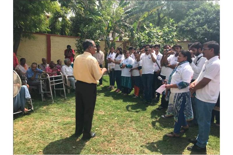 Babu Banarsi Das University Students visited the Cheshire Home Lucknow to celebrate the Birthday of Late Dr Akhilesh Das Gupta