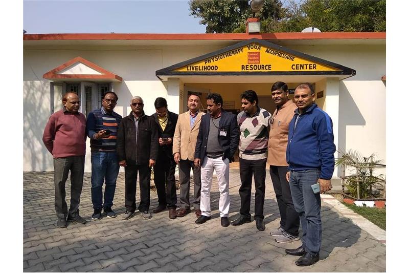 All India MES civilian Engineers Association AHQ Lucknow" came to the Cheshire home 12 Feb 2020