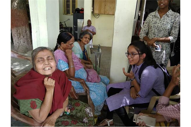 Ms Anushka Srivastava and 12 Students from CMS KANPUR road visited Cheshire Home 7 May 2019