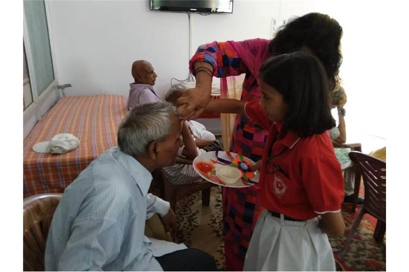 Children from DPS Eldeco celebrated Rakhi with the Residents of Cheshire Home Lucknow.