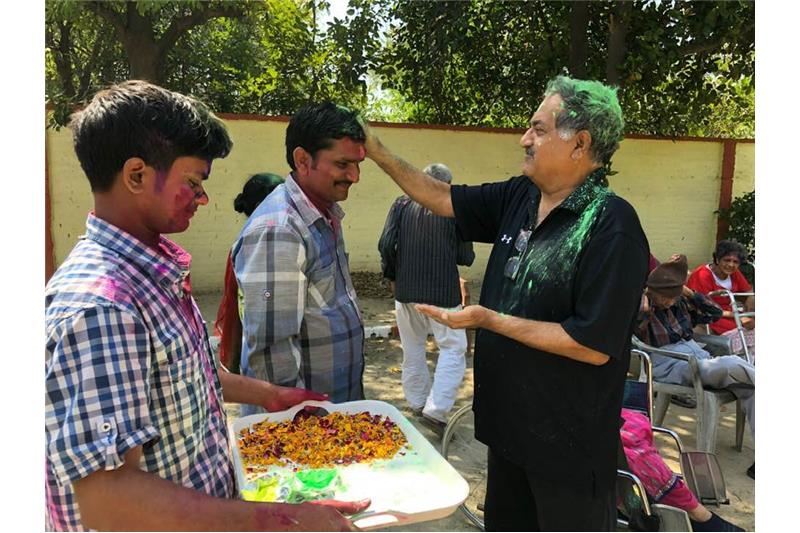 Holi with the Cheshire Home residents 21 March 2019