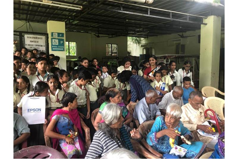 Hosting small loveable Children from SKD Academy Lucknow at the Cheshire Home 14 Sep 2019