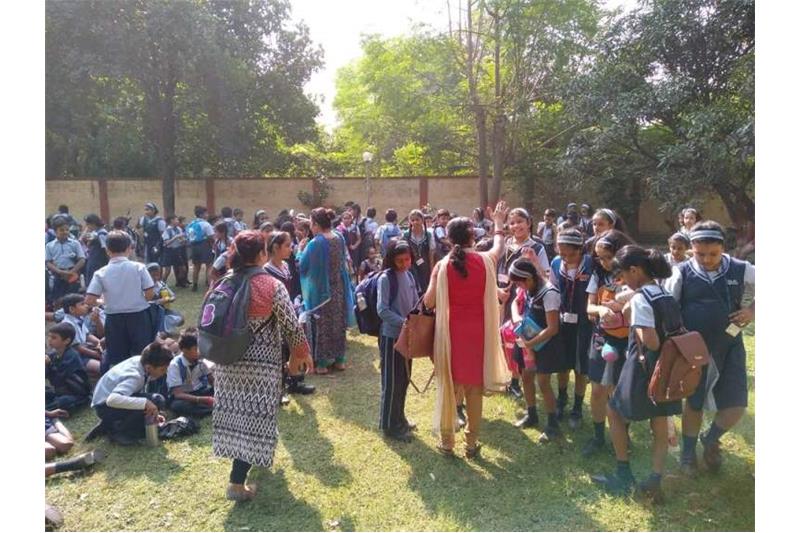 Children from Class IV ;mti Nagar visited the Cheshire Home