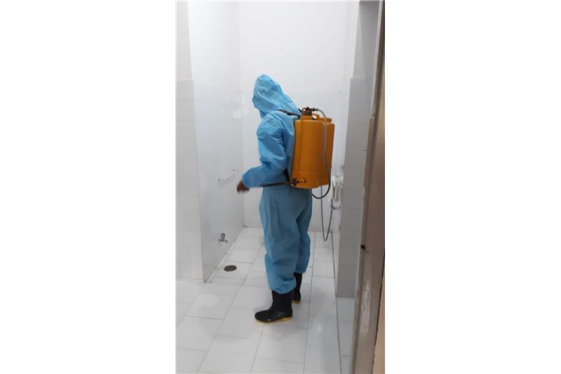 Sanitisation of the Home is carried out every day with Sodium Hypochlorite from inside home to main gate including cottages.