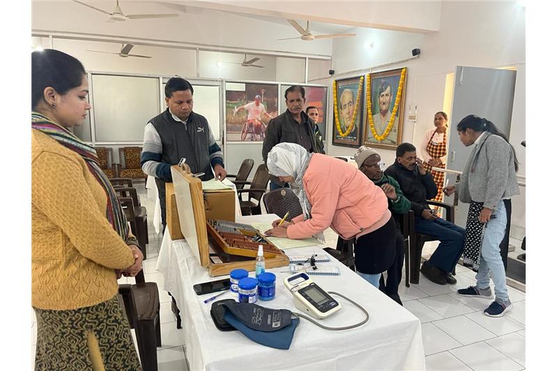 04.01.2024 - Eye Camp was organized by Mansarowar Eye Hospital Lucknow at Cheshire home 