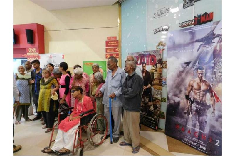 Watching Baghi-2 at SRS ;mti Nagar