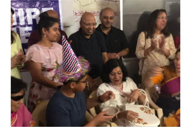Birthday celebrations of Aradhya grand son of Mr G N Agarwal at Cheshire Home 12 May 2019