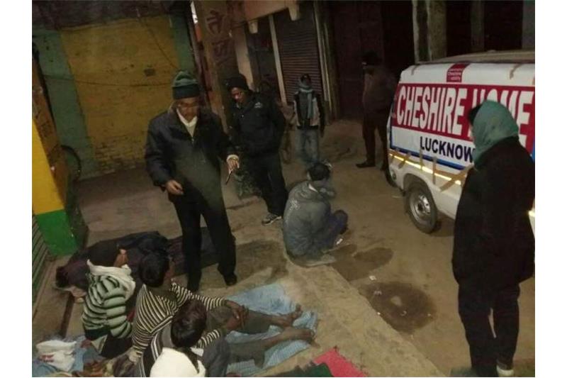 Cheshire Home Lucknow and Robin Hood Army volunteers distributed blankets and clothesCheshire Home Lucknow and Robin Hood Army volunteers distributed blankets and clothes