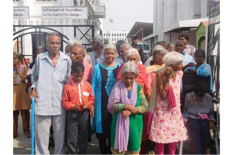 Cheshire Home residents were invited for the International Children Film Festival at CMS Kanpur ad