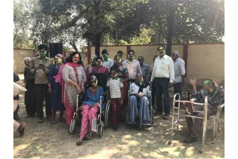 Celebrating Holi with our Residents of Cheshire Home Today. Loved it.