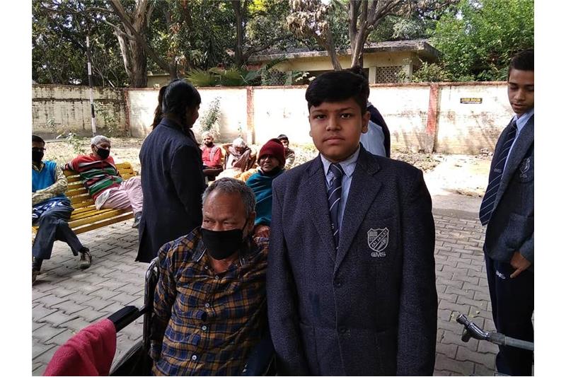 CMS School Rajendra Nagar III campus, Lucknow came to Cheshire home and celebrated Holi 7 March 2020