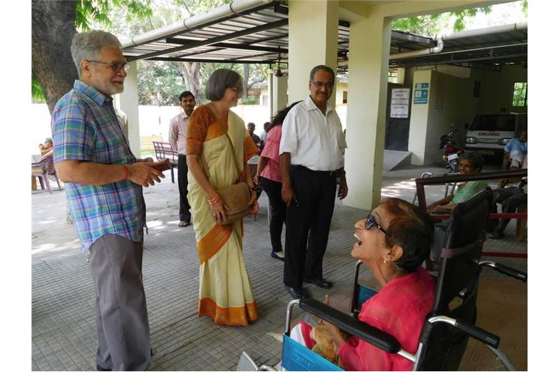 Mr Subhash Mishra and Mrs Anita Mishra visited the Cheshire Home