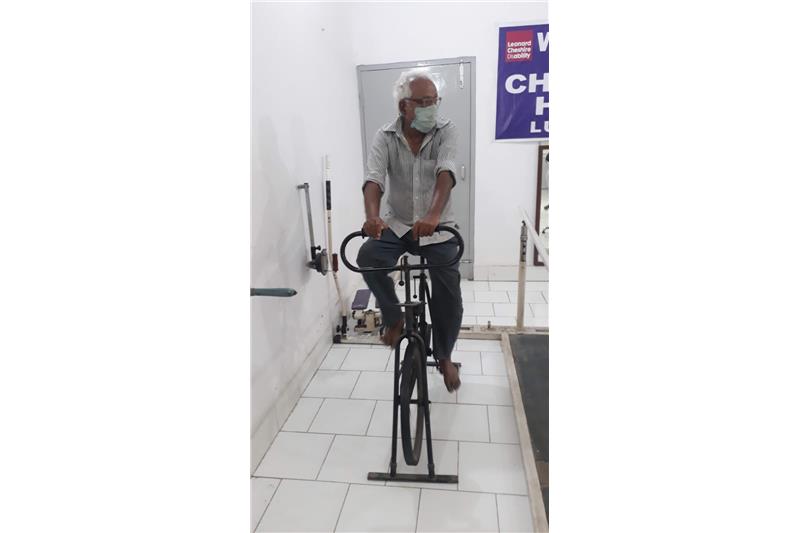 Residents doing physical exercise daily