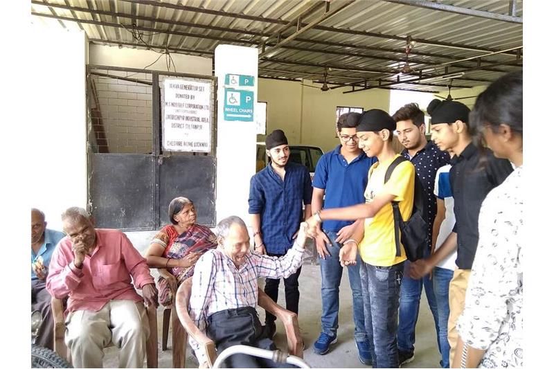 Ms Anushka Srivastava and 12 Students from CMS KANPUR road visited Cheshire Home 7 May 2019