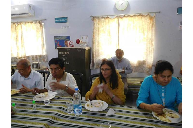 Lunch hosted by Ms Renee Kumar in the honour of her mother in law at Cheshire Home