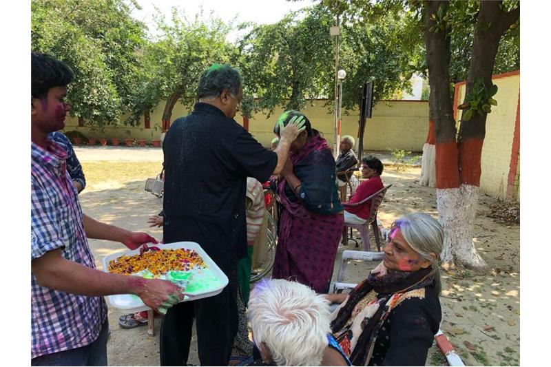 Holi with the Cheshire Home residents 21 March 2019