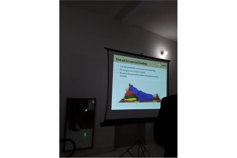 Training of First Aid to residents and staff of Cheshire Home by Dr. Madhuresh (Ortho. Surgeon)from Apollo Hospital