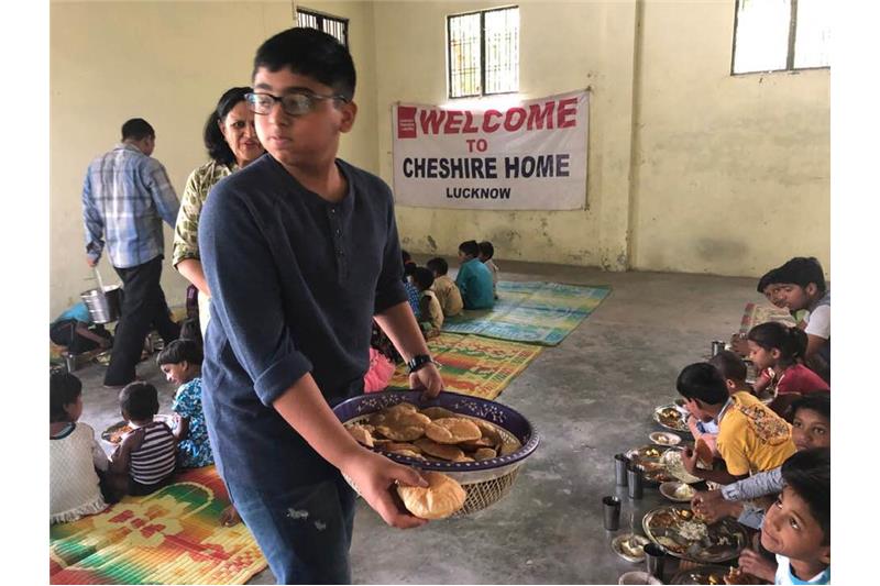 Birthday celebrations of Aradhya grand son of Mr G N Agarwal at Cheshire Home 12 May 2019